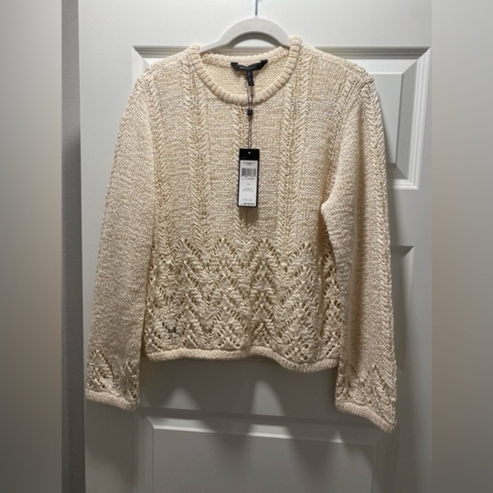 New BCBGMaxAzria Gardenia Light Nude Tan Sweater
